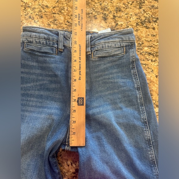 &Denim H&M Wide-leg Cropped culotte denim blue Jeans size 2 raw hem - Picture 8 of 10